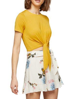 Miss Selfridge Tie-front Cropped Top