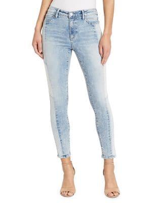 Skinny Girl Skinny Front Cf Zipper Fray-hem Jeans