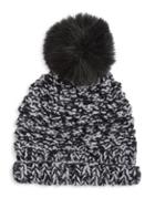 Norla Wool-blend Knit Faux Fur Pom Pom Hat