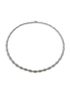 Roberto Coin New Barocco 18k White Gold And Diamond Braided Collar Necklace