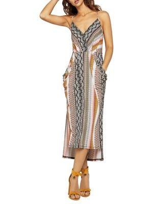 Bcbgeneration Tropical Faux-wrap Dress