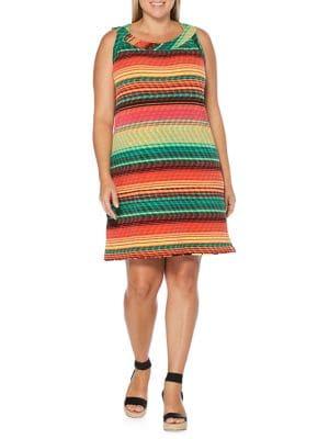 Rafaella Plus Reversible Printed Shift Dress