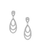 Lord & Taylor Diamond And 14k White Gold Echo Drop Earrings