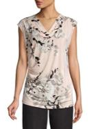 Calvin Klein Floral Ruched Top