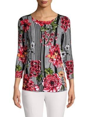 Joseph A Printed Tunic Sweater