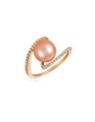 Le Vian Vanilla Diamonds, Strawberry Freshwater Pearl & 14k Strawberry Gold Statement Ring