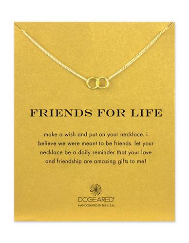 Dogeared 14k Gold Dipped Sterling Silver Double Link Rings Necklace