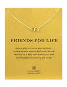 Dogeared 14k Gold Dipped Sterling Silver Double Link Rings Necklace