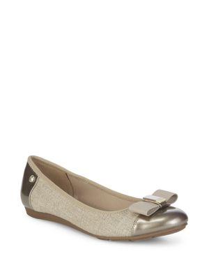 Anne Klein Alive Linen Bow Flats
