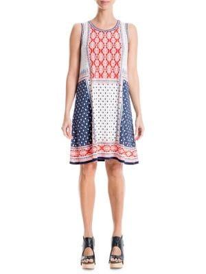 Max Studio Printed Sleeveless A-line Dress