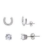 Lord & Taylor Horseshoe And Stud Earrings