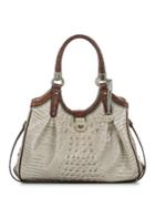 Brahmin Leather Croc-effect Handbag