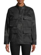 Highline Collective Drop Shoulder Army Camo Jacket With Embellishment