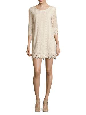 Molly Bracken Three-quarter Crochet Lace Dress