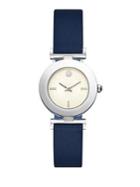 Tory Burch Sawyer Twist Silvertone And Multi-color Leather Watch Set