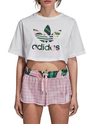 Adidas Logo Cotton Cropped Top