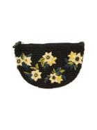 Sam Edelman Darcy Floral Embroidered Straw Bag