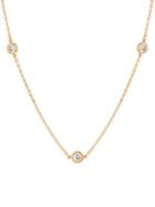 Crislu 18k Rose Gold Stud Necklace