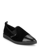 Karl Lagerfeld Paris Cler8 Leather And Suede Loafers