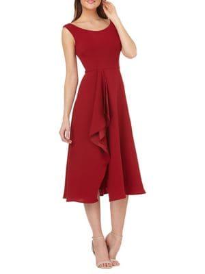 Carmen Marc Valvo Infusion Crepe Cocktail Dress