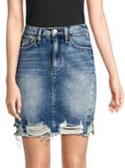 Hudson Jeans Lulu Distressed Denim Skirt