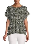 Michael Michael Kors Camouflage Ruffle Top