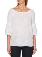 Rafaella Off-the-shoulder Peasant-sleeve Blouse