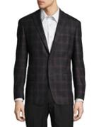 Michael Kors Slim-fit Wool Check Suit Jacket