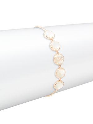 Nadri Birdie Crystal, Clear Quartz And Silver Bracelet