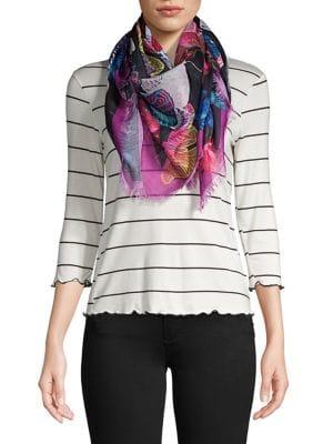 Echo Square Butterfly-print Scarf