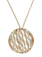 Effy 14 Kt. Gold Tri Color Diamond Pendant Necklace