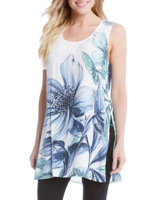 Karen Kane Sketched Floral Print Tunic