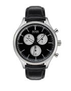 Hugo Boss Companion Stainless Steel Leather-strap Watch
