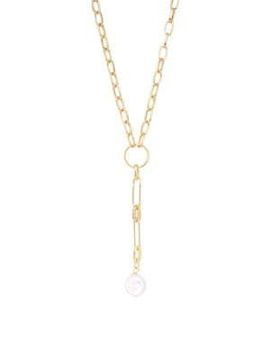 Design Lab Goldplated Bead-drop Y Necklace