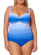 Bleu By Rod Beattie Plus Shirred One-piece Swimsuit