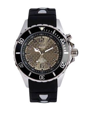 Kyboe Power Silicone & Stainless Steel Strap Watch/40mm
