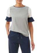 Olsen Casual Coast Colorblock Flare-sleeve Tee