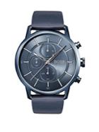 Hugo Boss Round Chronograph Leather-strap Watch