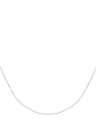 Lord & Taylor 20 Square Sterling Silver Single Strand Necklace