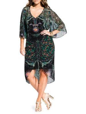 City Chic Plus Santorini Fit-&-flare Dress