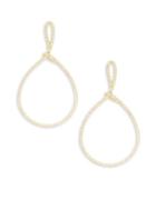 Nadri Goldtone Crystal Pave Teardrop Earrings