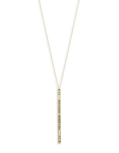 House Of Harlow Goldtone Pave Bar Pendant Necklace