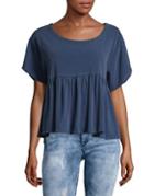 Free People Odssey Flared Cotton Tee