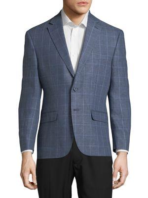 Lauren Ralph Lauren Check Linen Suit Jacket