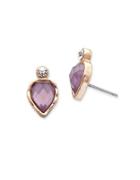 Lonna & Lilly Faceted Crystal & Epoxy Pear-shaped Stud Earrings