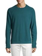 Black Brown Crewneck Raglan Sweater