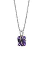 Effy 18k Yellow Gold, Sterling Silver & Amethyst Necklace