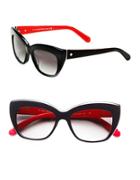 Kate Spade New York 50mm Crimson Small Cat Eye Sunglasses