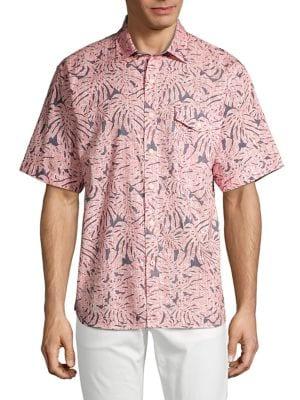 Tommy Bahama Short-sleeve Leaf Print Shirt
