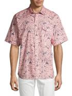 Tommy Bahama Short-sleeve Leaf Print Shirt